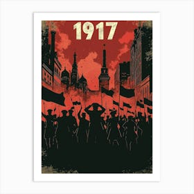 Aihrgdesign A Vintage Political Poster Depicting The Russian 2 Art Print