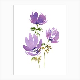 Purple Wildflowers Art Print