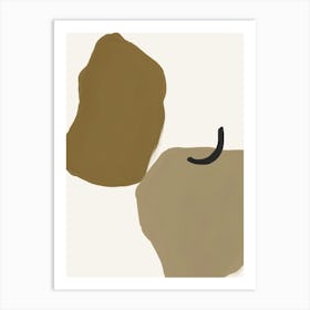 Tan And Brown Art Print