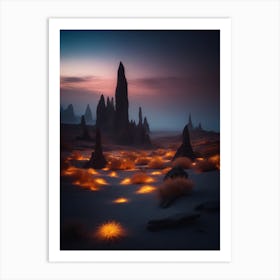 Gloomy Landscape Art Print