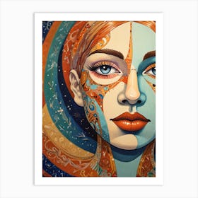 Woman'S Face 4 Art Print