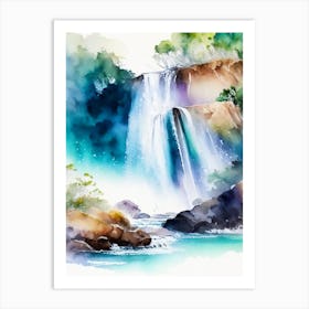 Waterfall Beach, Australia Water Colour  (2) Art Print