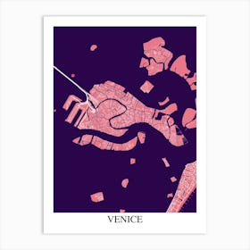 Venice Pink Purple Art Print