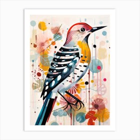 Bird Painting Collage Cuckoo 2 Art Print