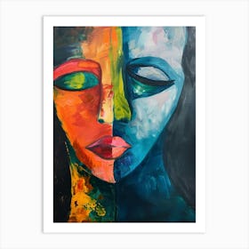 Abstract Of A Woman'S Face 6 Art Print