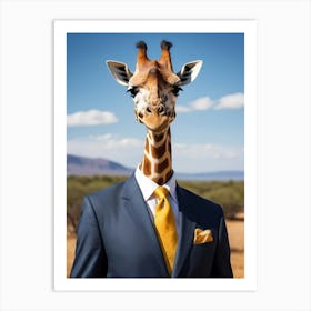 Giraffe In A Suit (21) 1 Art Print