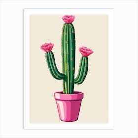 Cactus In A Pot 3 Art Print