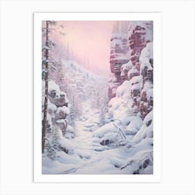 Dreamy Winter Painting Oulanka National Park Finland 2 Art Print