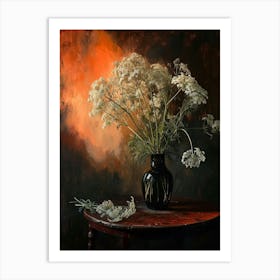 Baroque Floral Still Life Queen Annes Lace 2 Art Print