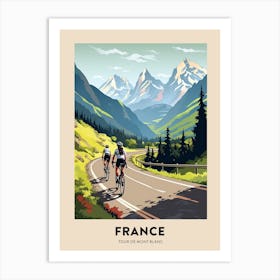 Tour De Mont Blanc France 13 Vintage Cycling Travel Poster Art Print