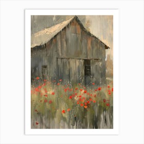 Poppies In The Barn 1 Art Print