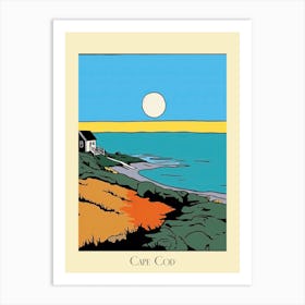 Poster Of Minimal Design Style Of Cape Cod Massachusetts, Usa 2 Art Print