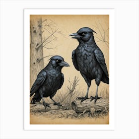 Crows Art Print