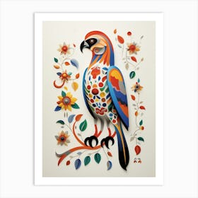 Scandinavian Bird Illustration Hawk 2 Art Print