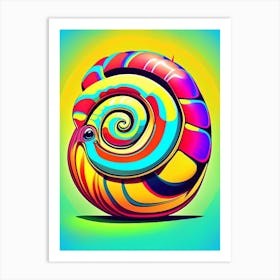 Nerite Snail 1 Pop Art Art Print