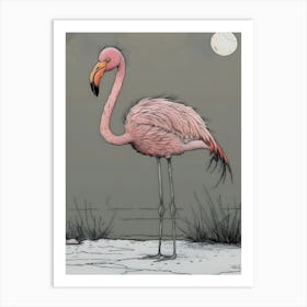 Pink Flamingo 2 Art Print