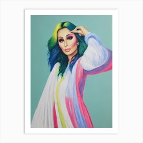 Cher 2 Colourful Illustration Art Print