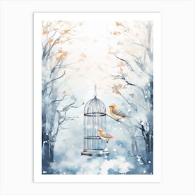 Bird Cage Winter 1 Art Print