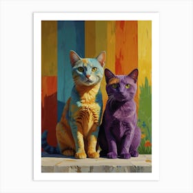 Two Cats 4 Art Print