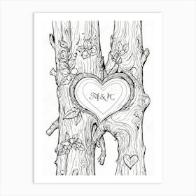 Heart Shaped Tree 1 Art Print