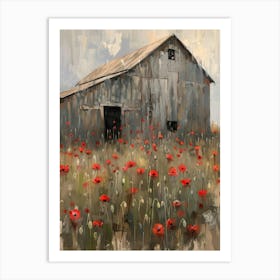 Poppies In The Barn Art Print