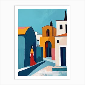 Trikala Tranquility: A Minimalist Perspective, Greece Art Print