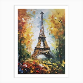 Eiffel Tower Paris France Monet Style 13 Art Print