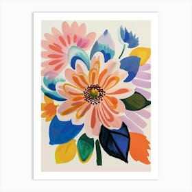 Painted Florals Dahlia 1 Art Print