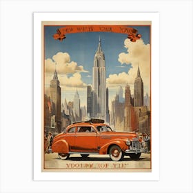 Vintage Travel Poster New York Art Print 0 (1) Art Print