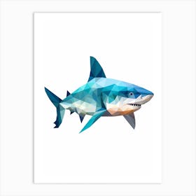 Minimalist Shark Shape 11 Art Print