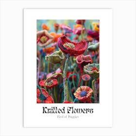 Knitted Flowers Fied Of Poppies 2 Art Print