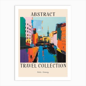 Abstract Travel Collection Poster Berlin Germany 3 Art Print