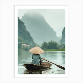 Woman In A Boat 1 Art Print