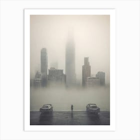 Foggy Chicago Art Print