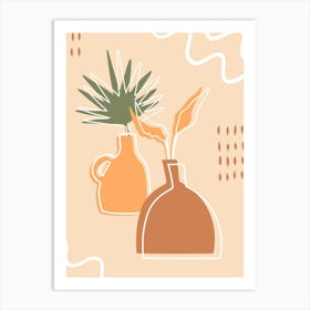 Vases With Plants Art Print