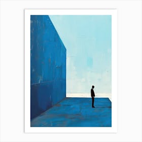 'Blue Wall' Minimalism Art Print