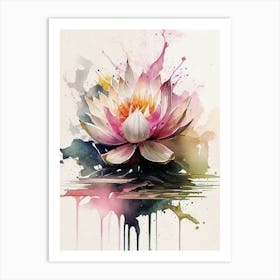 Lotus Painting Art Print