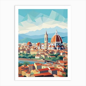 Florence, Italy, Geometric Illustration 4 Art Print