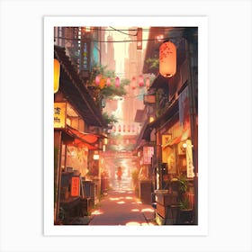 Asian Street Art Art Print