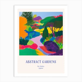 Colourful Gardens Kew Gardens United Kingdom 3 Blue Poster Art Print