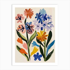 Painted Florals Hyacinth 3 Art Print