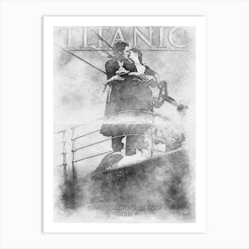 Pencil Art Titanic 2 Art Print