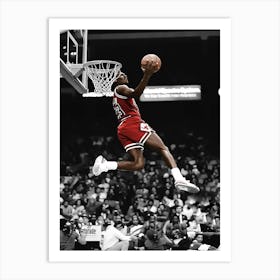 Michael Jordan Portrait Funny Art Print