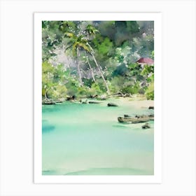 Raja Ampat Indonesia Watercolour Tropical Destination Art Print