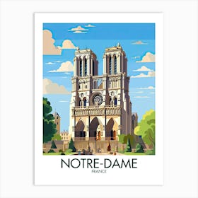 Notre Dame Travel Print Paris France Gift Art Print