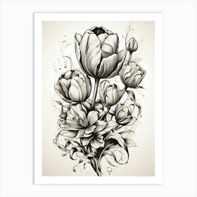 Tulips In A Vase Art Print