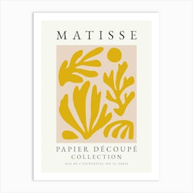 Minimalist Matisse Print Mustard Yellow 3 Art Print