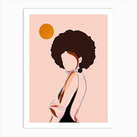 Afro Girl 3 Art Print