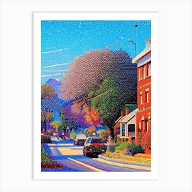 Longmont, City Us  Pointillism Art Print