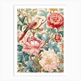 Chinese Floral Wallpaper 1 Art Print